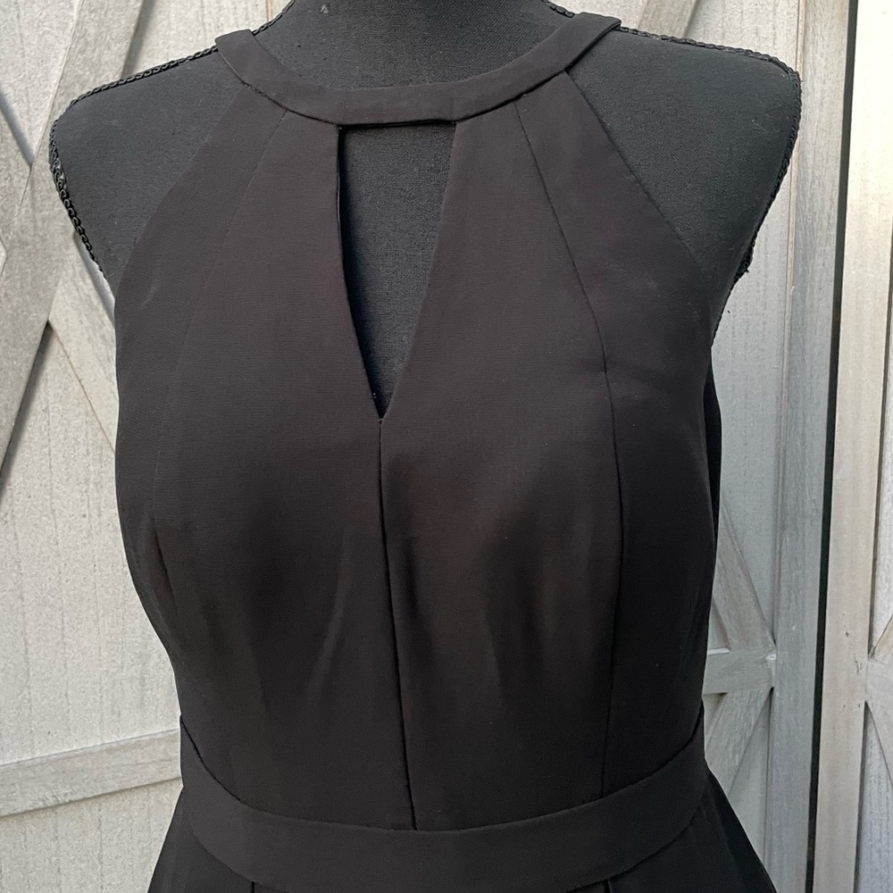 Black Size 6 floor length bridesmaids dress w/ pockets from Azizie